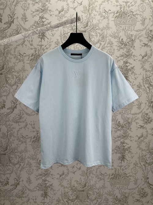 Louis Vuitton LV Embroidered Logo Cotton T-Shirt