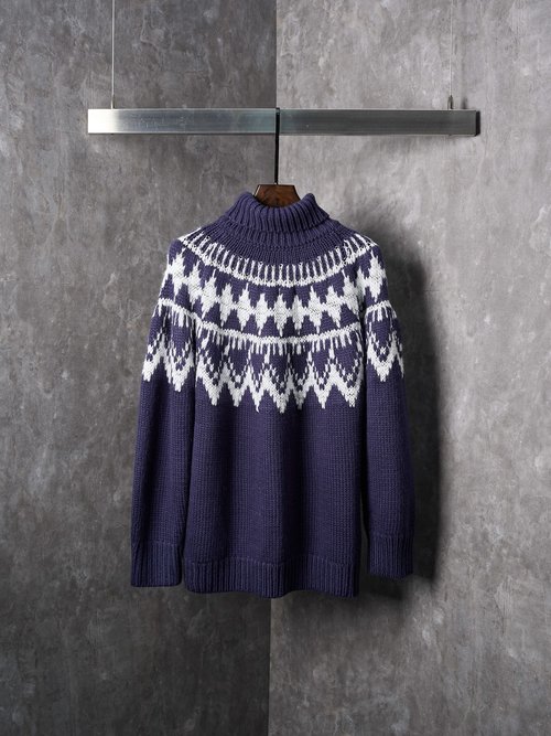 Dior Fair Isle Patterned Warm Knit Sweater