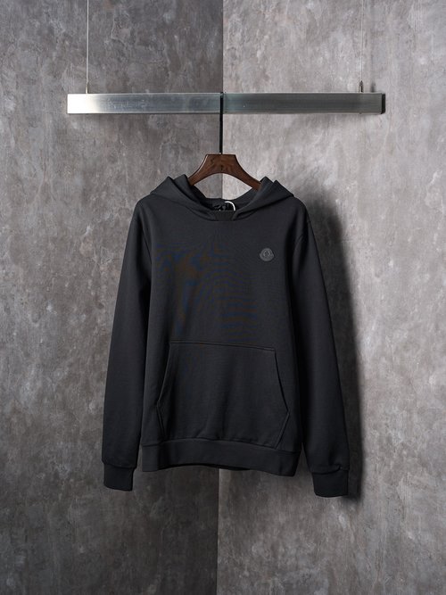 Moncler Back Logo Cotton Hooded Sweatshirt