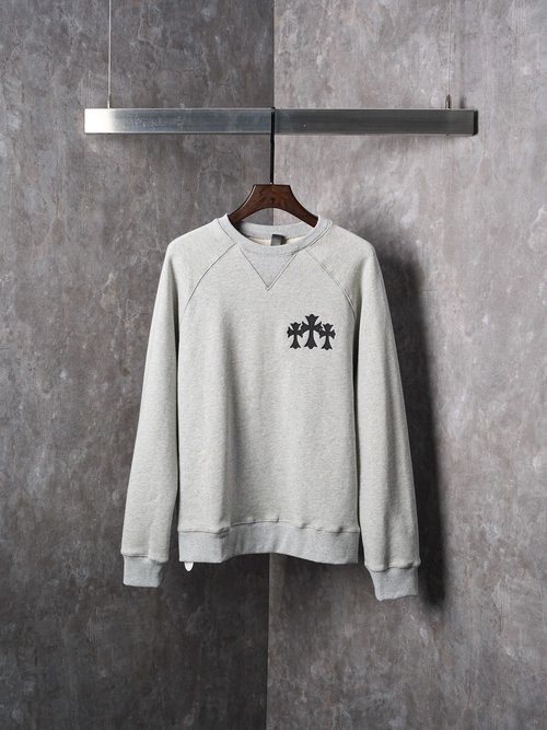 Chrome Hearts Gothic Cross Embroidered Crewneck Sweatshirt