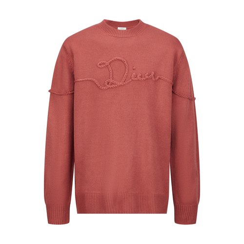 Dior Wool-Cotton Knit Sweater with Logo