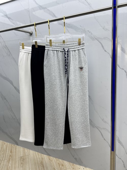 Louis Vuitton Comfortable Fleece Straight-leg Casual Pants