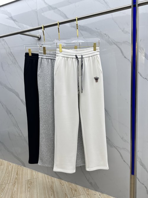 Louis Vuitton Comfortable Fleece Straight-leg Casual Pants