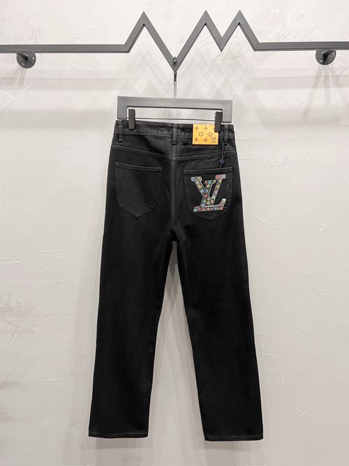 Louis Vuitton Timeless Straight-Fit Jeans with Logo Pocket Design
