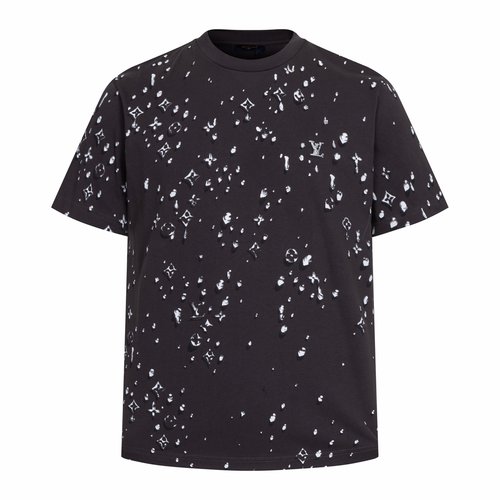Louis Vuitton Full-Print Monogram Drop T-Shirt with Rhinestones