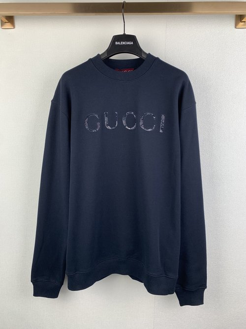 Gucci Sequined Embroidered Knitted Cotton Sweatshirt