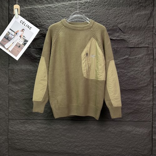 ArcTeryx Spliced Embroidered Logo Knit Sweater