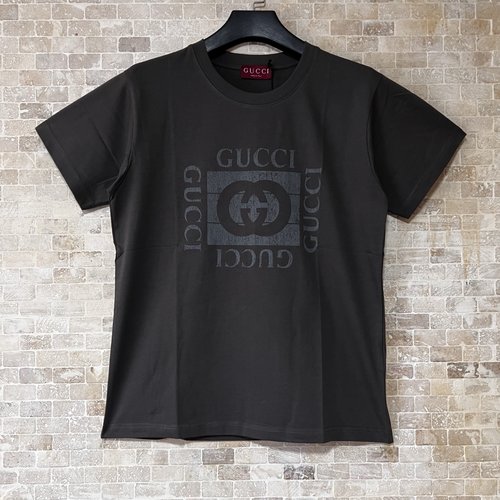 Gucci Square Double G Round Neck Short Sleeve