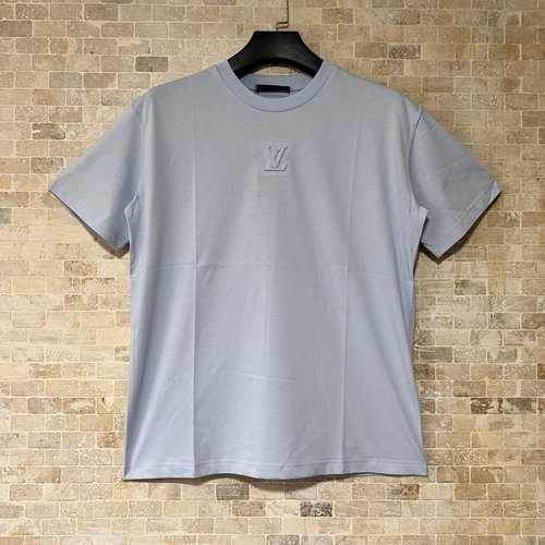 Louis Vuitton Embossed Letter Round-Neck Short-Sleeve