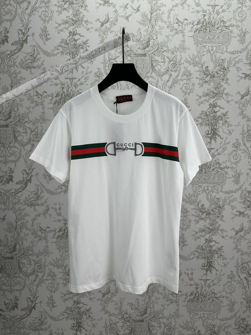 Gucci Embroidered Knit Cotton T-Shirt
