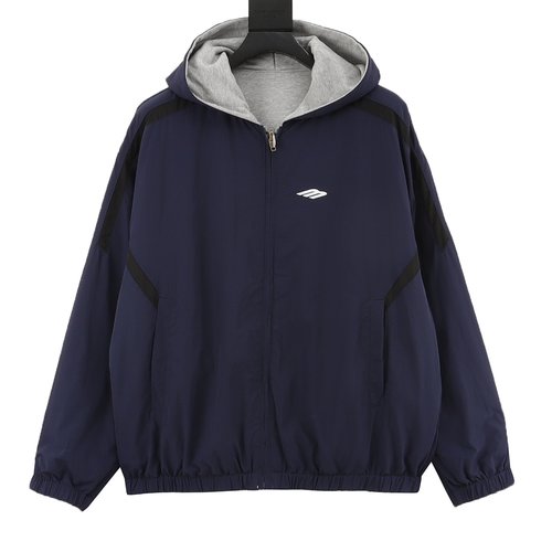 Balenciaga Double-sided Spliced Windbreaker with 3B Logo