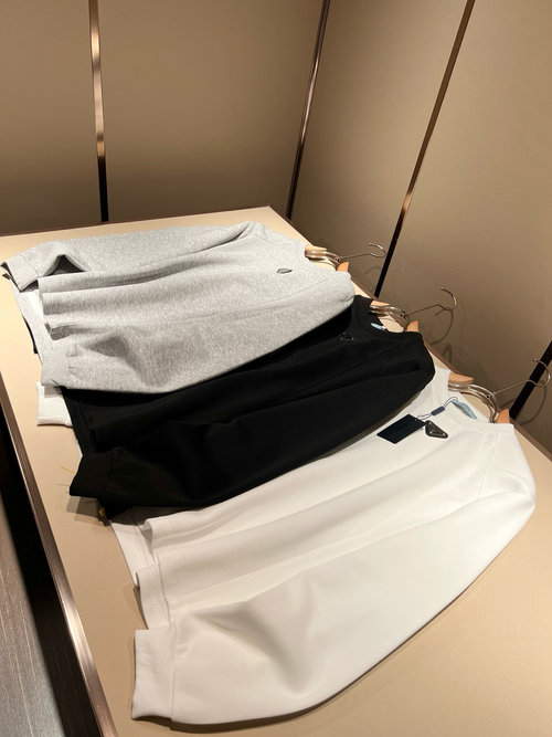 Prada Classic and Stylish All - cotton Long - sleeve Pullover