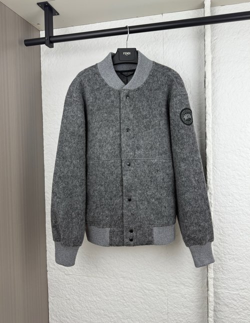 Canada Goose Woolen Sleeve Badge Baseball Jacket