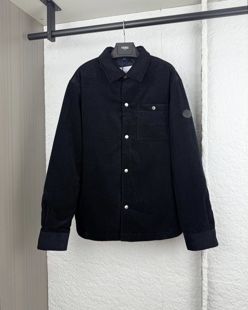 Burberry Warhorse Leather Label Corduroy Cotton Coat