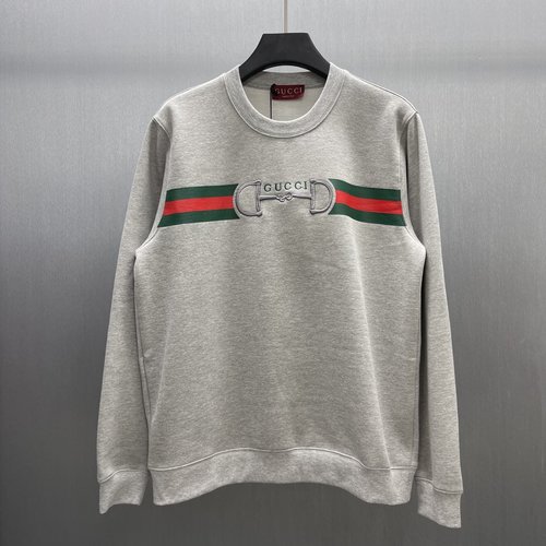 Gucci Horsebit Embroidered Ribbon Sweatshirt