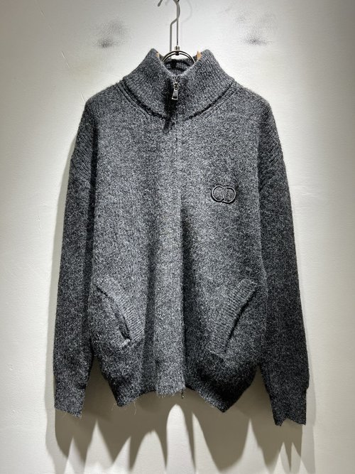 Dior Knitted Wool Cardigan with Logo Embroidery