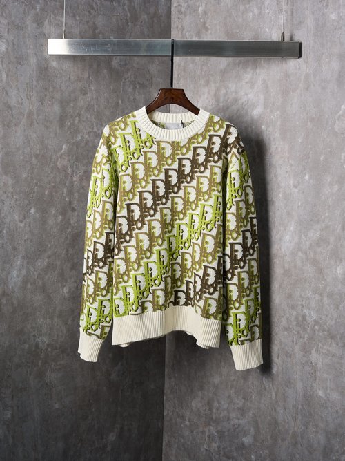 Dior Multicolor Oblique Print Knit Sweater