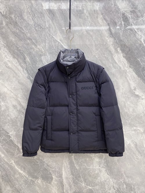 Gucci Double-sided Detachable Sleeve Down Jacket with High-tech Waterproof Feature