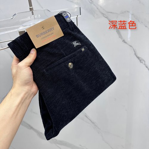 Burberry Corduroy Dress Pants with Exquisite Craftsmanship Details