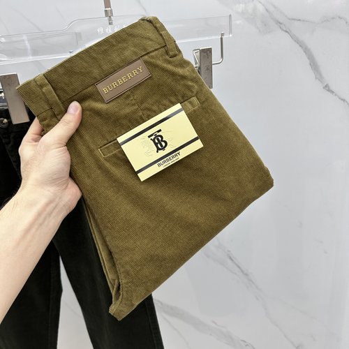 Burberry Luxury Corduroy Trousers with Impeccable Detailing