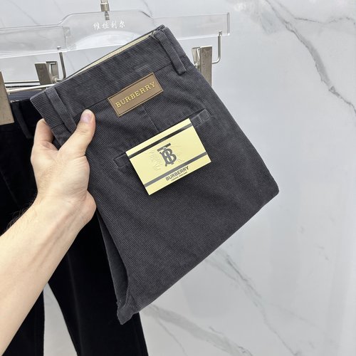 Burberry High - end Corduroy Casual Pants with Fine Details