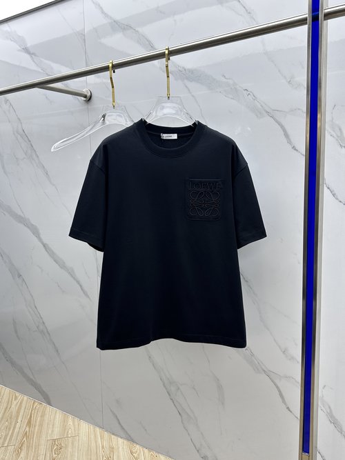 Loewe New - style Short - sleeved Round - neck T - shirt with Logo Craft