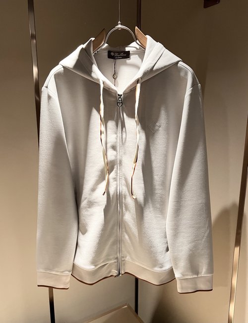 Loro Piana Comfortable All - cotton Suit with Logo Embroidery