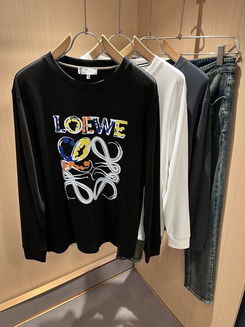 Loewe Cotton Short-sleeved T-shirt with Logo Print