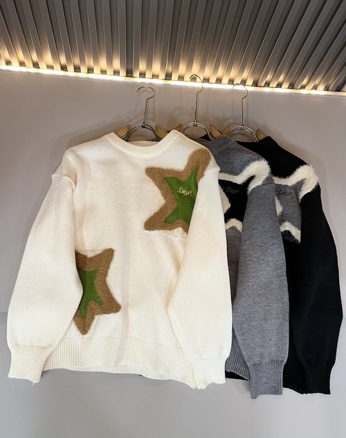 Dior Knitted Wool Sweater with Logo Embroidery