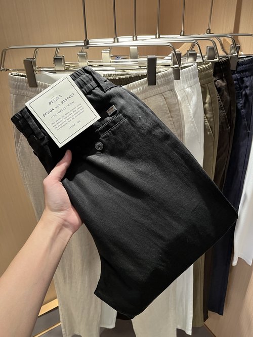 Zegna Premium Linen Blend Casual Pants for Elegant Occasions