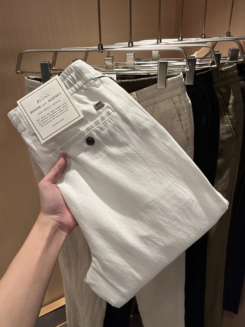 Zegna Exclusive Cotton Linen Casual Pants for Any Occasion