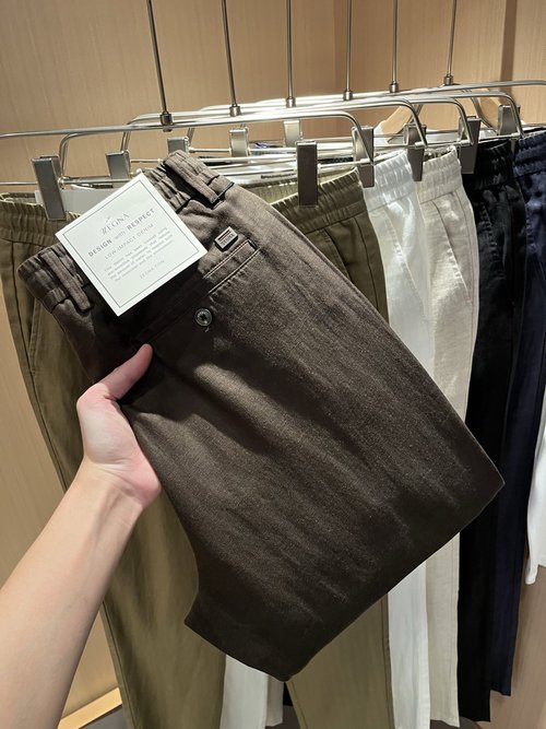 Zegna Exclusive Cotton Linen Casual Pants for Any Occasion