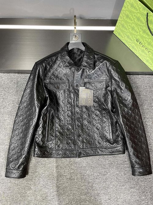 Louis Vuitton Imported Cowhide Embroidered Denim Jacket