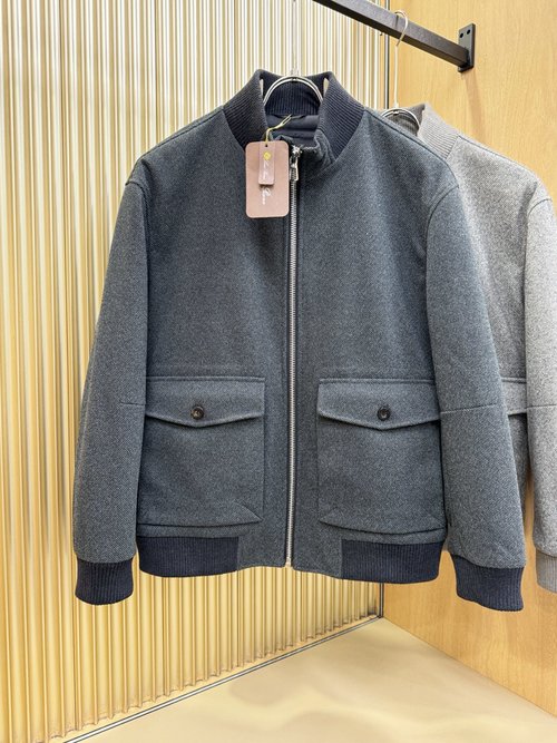 Loro Piana Luxury Cashmere Down Coat with Classic Logo