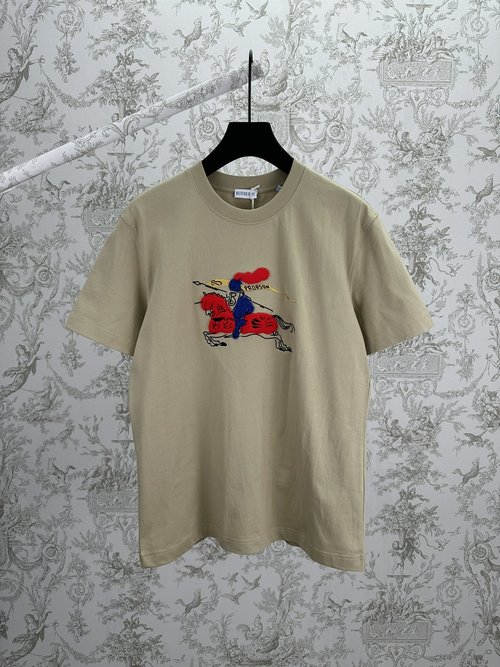 Burberry Horseback Rider Logo Cotton T-shirt