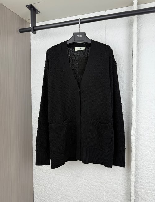 Fendi FF Jacquard Knit Cardigan