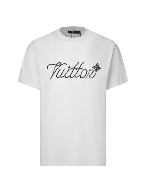 Louis Vuitton Classic Pearl-Button Checkered T-Shirt