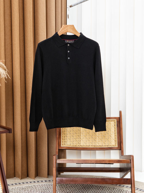 Loro Piana Anti-pill Wool Blend Polo Collar Knitwear