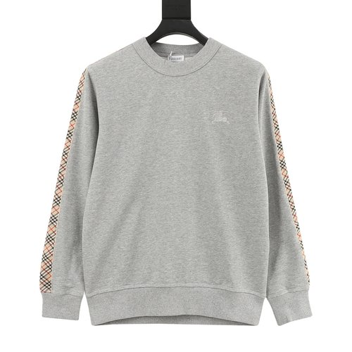 Burberry Classic Burberry Check Ribbed Crewneck Sweatshirt