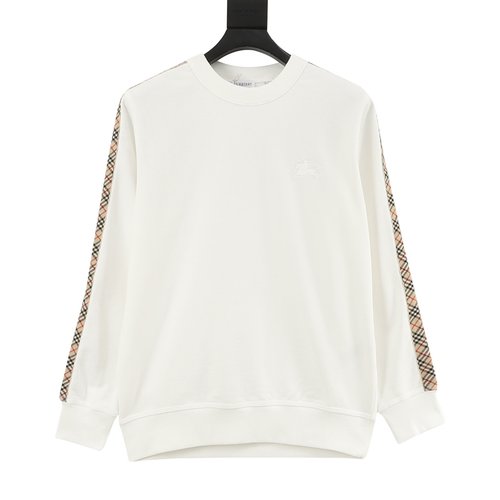 Burberry EKD Embroidered Cotton Round Neck Pullover Sweater