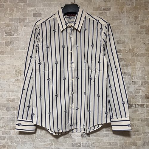 Gucci Double G Stripe Long Sleeve Shirt