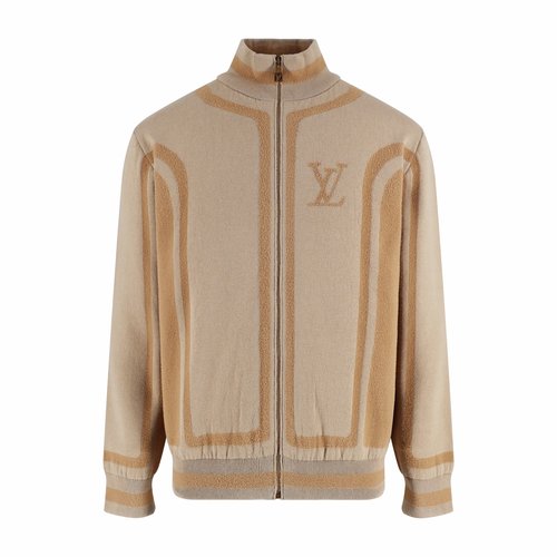 Louis Vuitton Two-Tone Knit Zip-Up Jacket