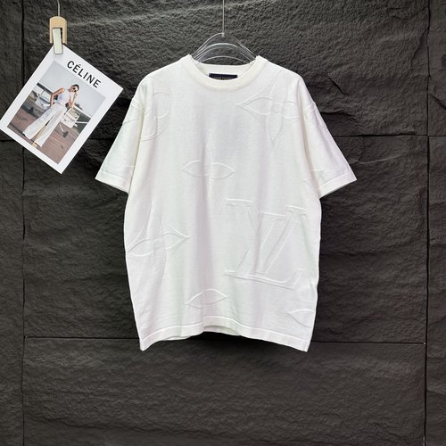 Louis Vuitton Textured Logo Knitted Short Sleeve