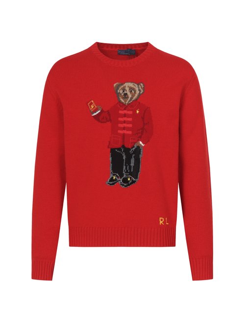 Polo Ralph Lauren New Year Bear Embroidery Wool Blended Sweater