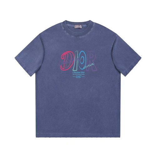 Dior Printed Short Sleeve T-Shirt with Logo