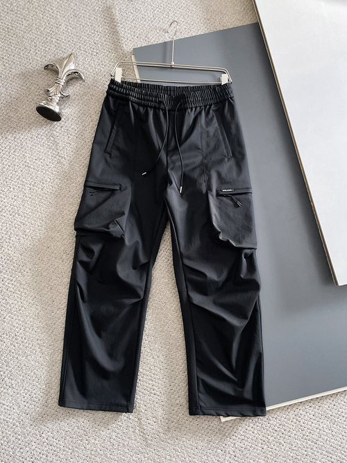 Prada Thickened logo casual pants with great comfort