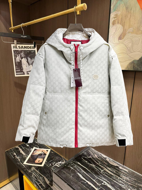 Gucci 90-Down Filled Jacket with Logo, Colorful Design