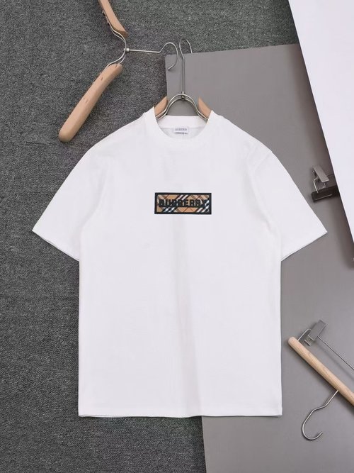 Burberry Custom-Dyed Cotton Round Neck T-Shirt with Patch