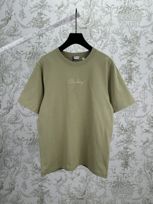 Burberry Cotton T-shirt with Logo and Check Pattern