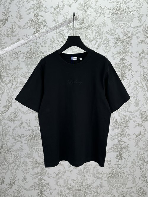 Burberry Cotton T-shirt with Logo and Check Pattern